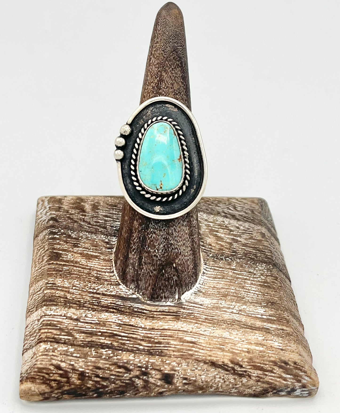 Ring- Reagan Hough Cactus Blossom Silver Turquoise