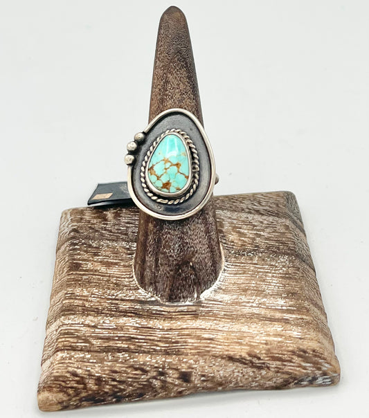 Ring- Reagan Hough Cactus Blossom Silver Turquoise