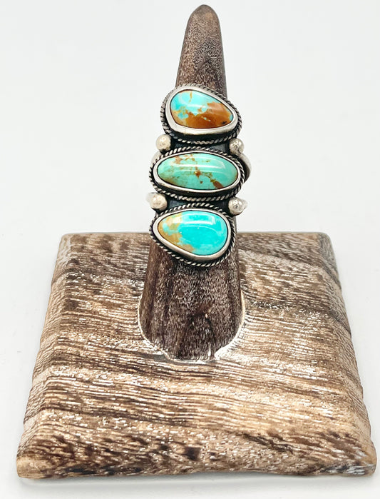 Ring- Raegan Hough Three Stone Turquoise