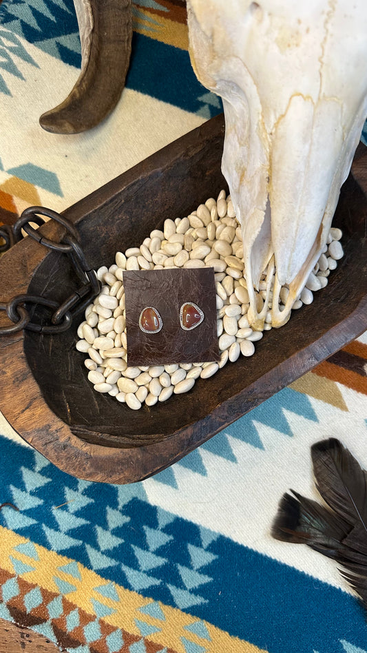 Earrings- Sterling Silver Ocean Jasper Studs