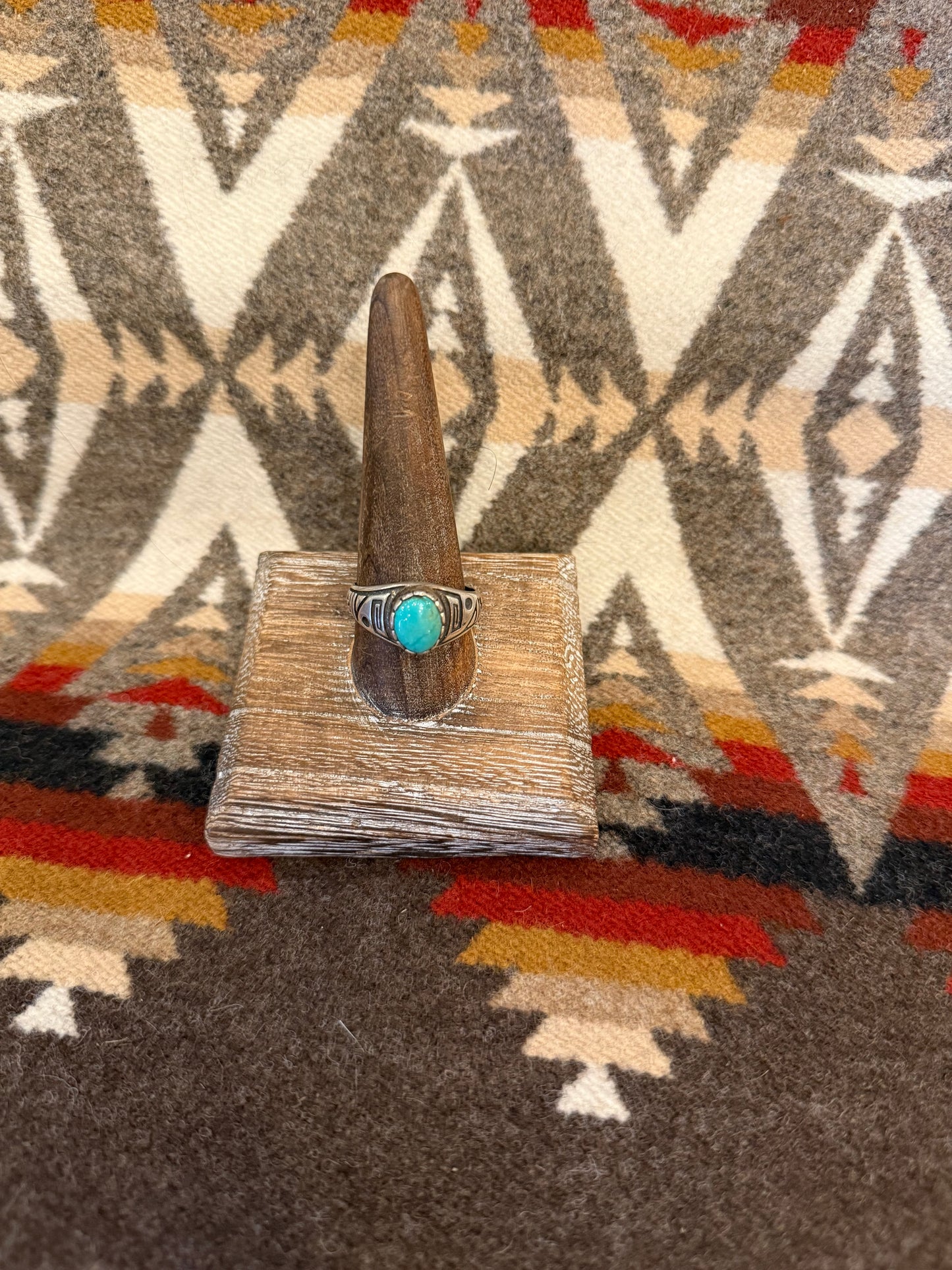 Vintage Shube Turquoise and Sterling Ring