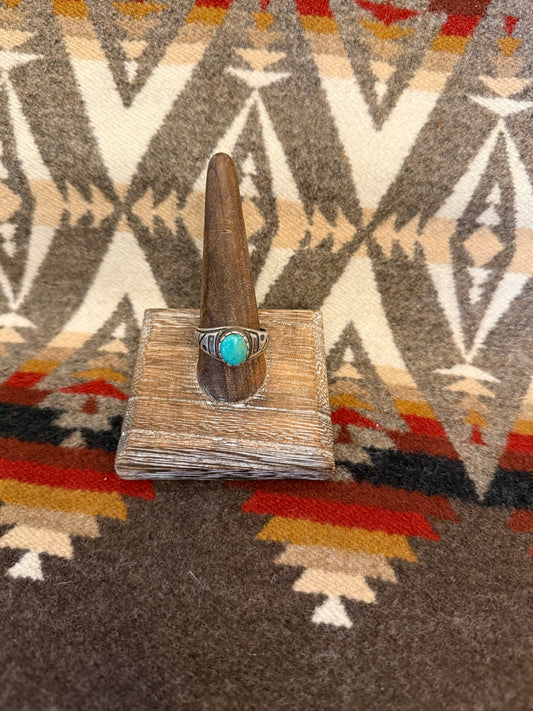 Vintage Shube Turquoise and Sterling Ring