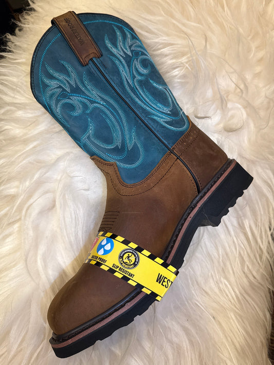 Men's Gaylord Western Boots - Brown/Blue