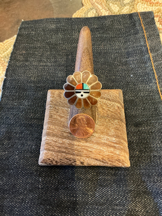 Zuni Inlay Sunface Ring