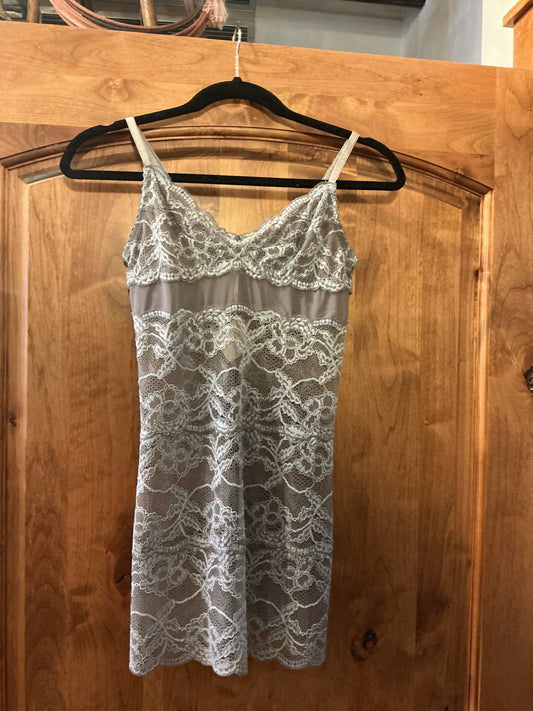 Fortuna Demi Slip - Silver Blue