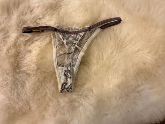 Fortuna Adjustable String Thong- CLO Intimo - White Storm