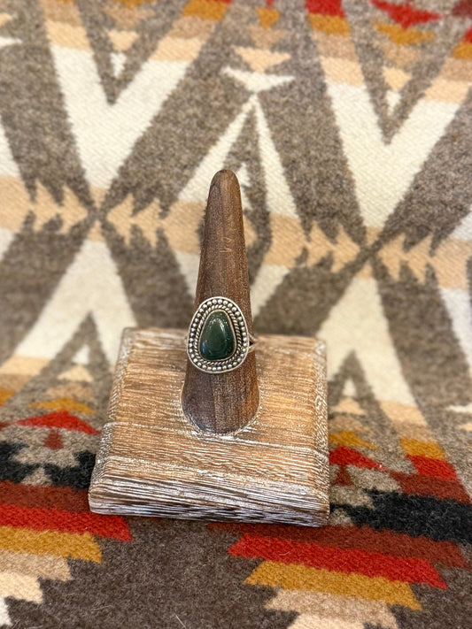 Vintage Sterling Green Stone Ring