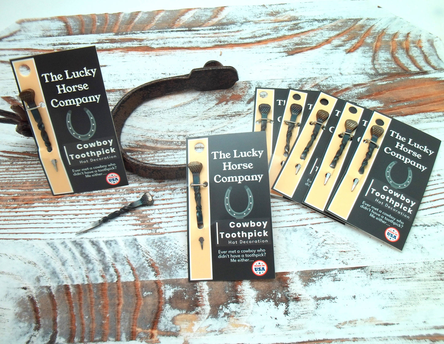 Western "Cowboy Toothpick" Hat Decoration (Set of 12)