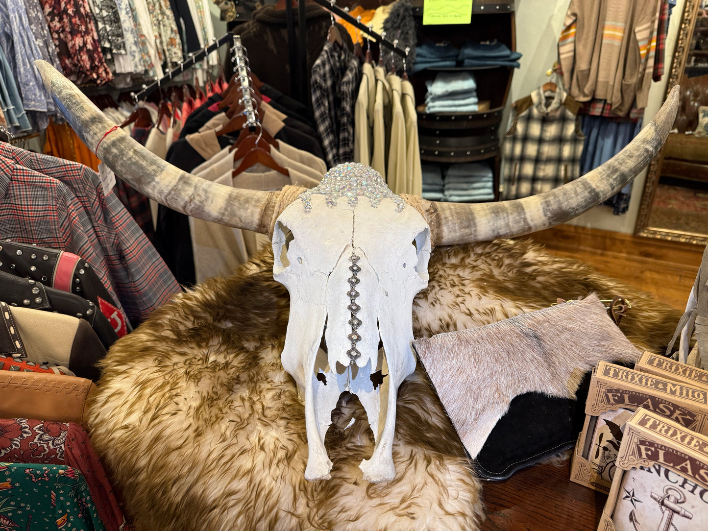 Bedazzled Razzle - Longhorn Skull