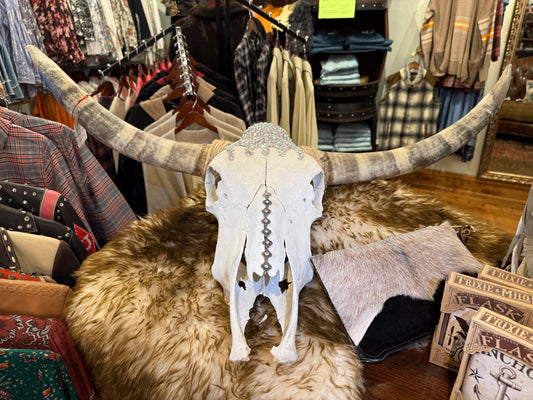 Bedazzled Razzle - Longhorn Skull