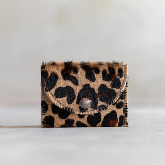 Cowhide Wallet w/ Snap Button - Panther