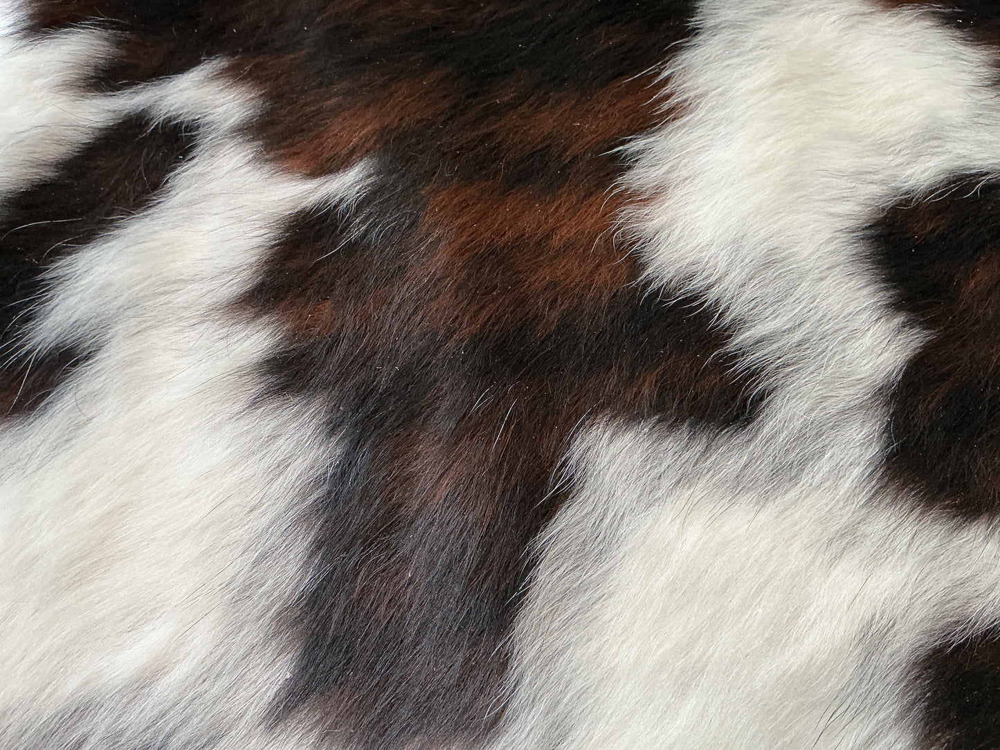 White Hide w/Blended Black and Brown Spots