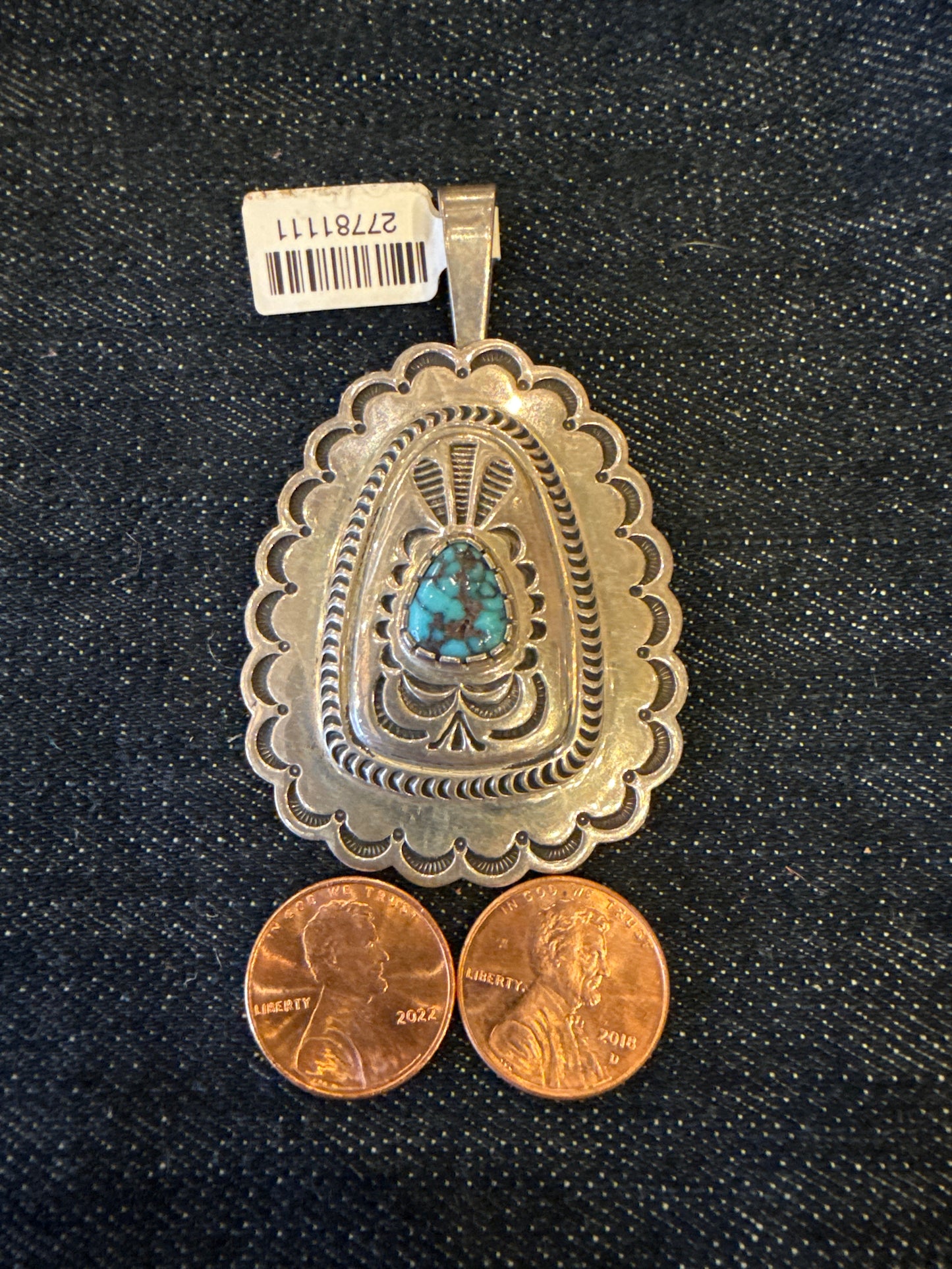 Pendant- Sterling silver and Turquoise