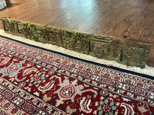 Hand-Carved Wooden Coat Rack