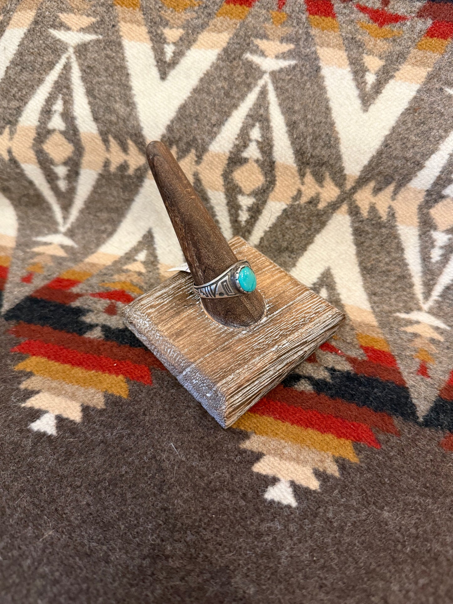 Vintage Shube Turquoise and Sterling Ring