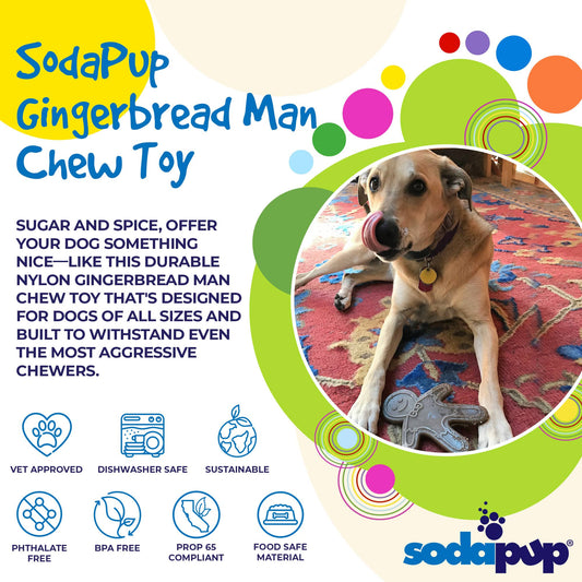 Gingerbread Man Christmas Nylon Chew Toy
