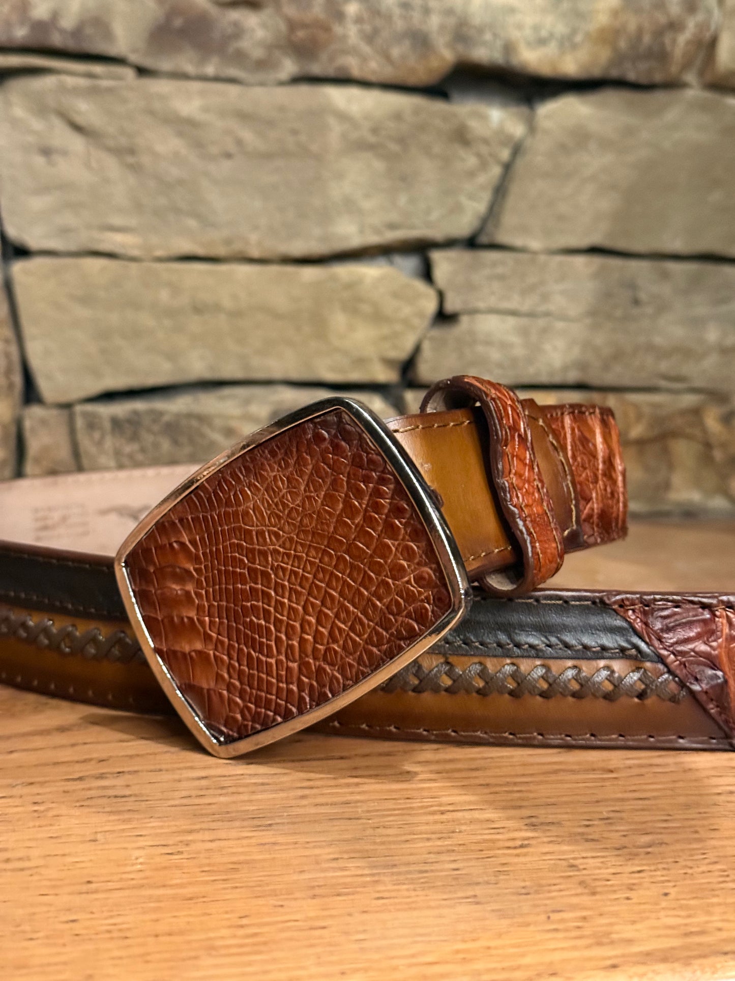 Range Ride Braided Honey & Dark Oil Belt