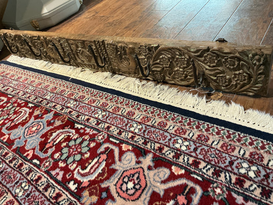 Hand-Carved Wooden Coat Rack