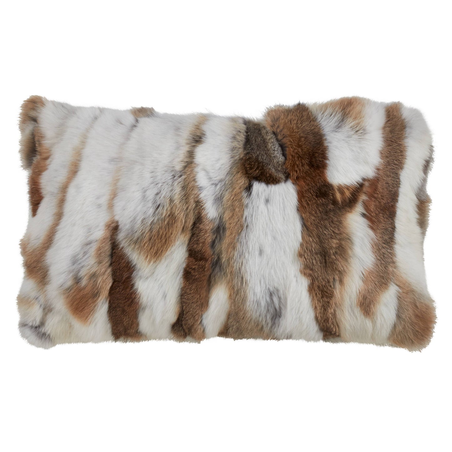 Rabbit Fur Pillow - Poly Filled - Natural