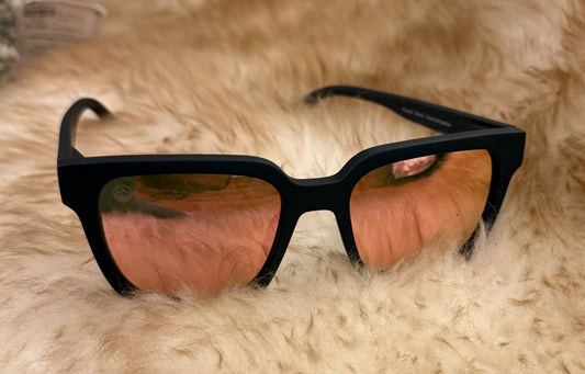 Lake Sunglasses - Powell Black/ Peach