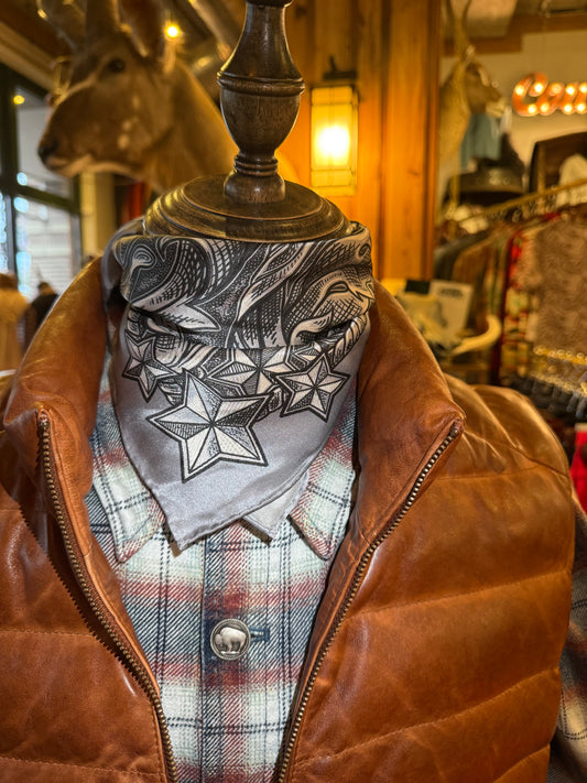 Double D Grey Paisley Scarf