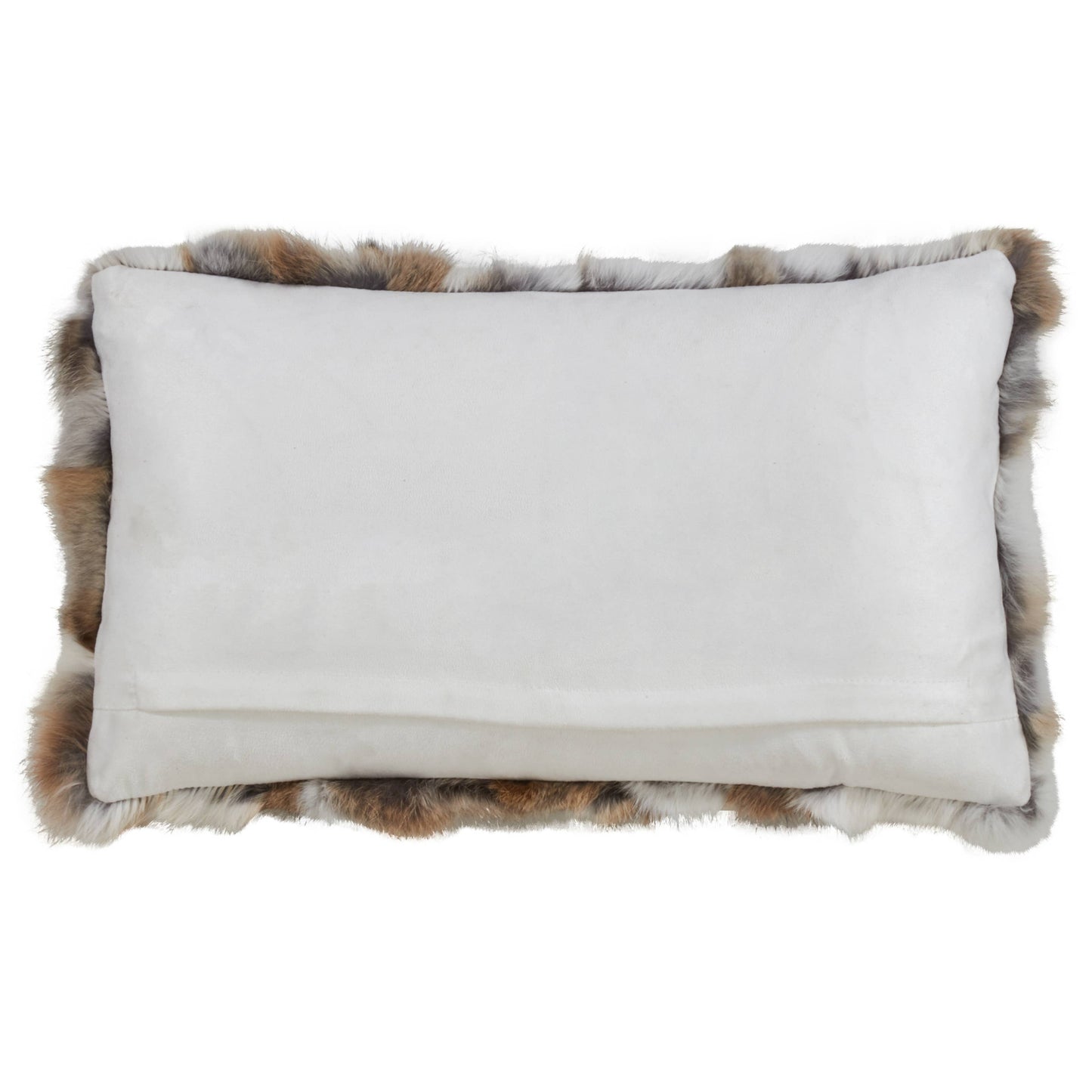 Rabbit Fur Pillow - Poly Filled - Natural