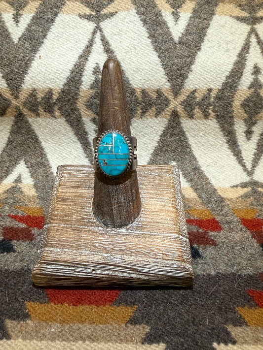 Jay King Mine Finds Sterling Turquoise Inlay Ring