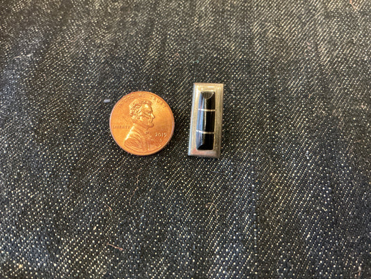 Taxco Mexico Onyx Inlay Earrings