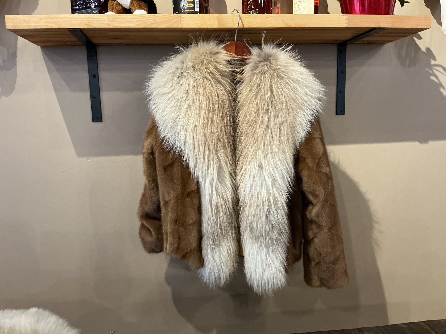 Mink/Fox Jacket - Whiskey XS