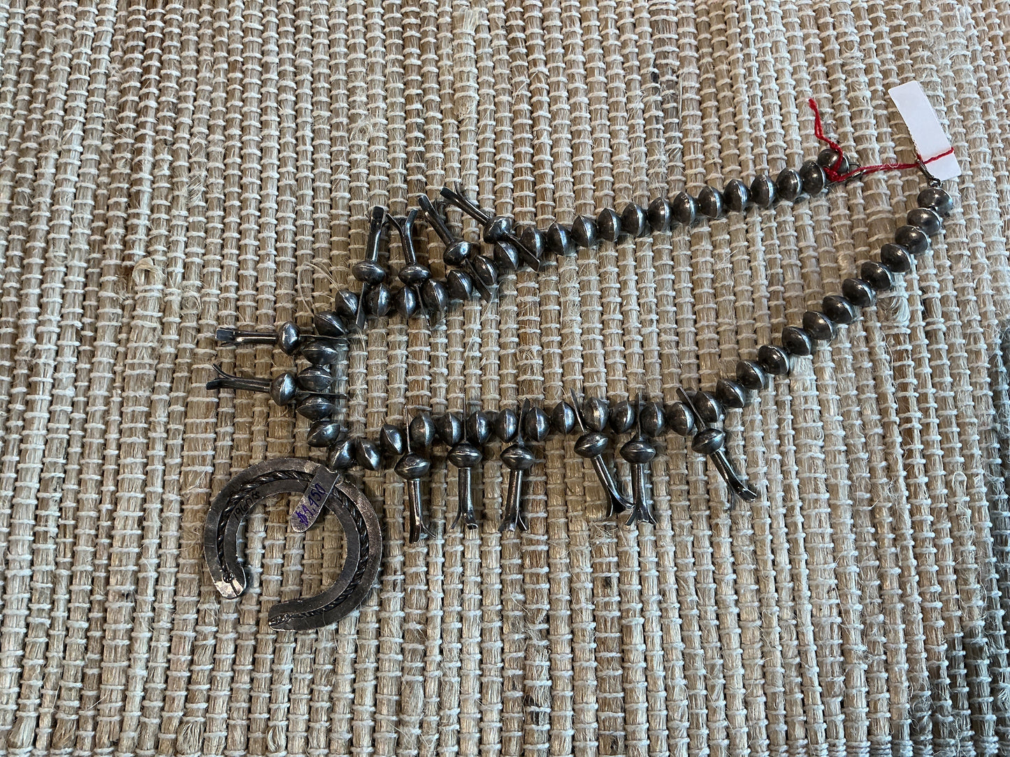 Necklace- Vintage 1940's Navajo Squash w/ 3 stone Naja