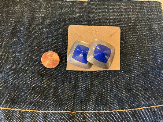 Taxco Mexico Lapis Lazuli Statement Earrings