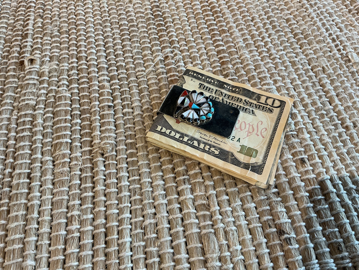 Zuni Bird Inlay Money Clip
