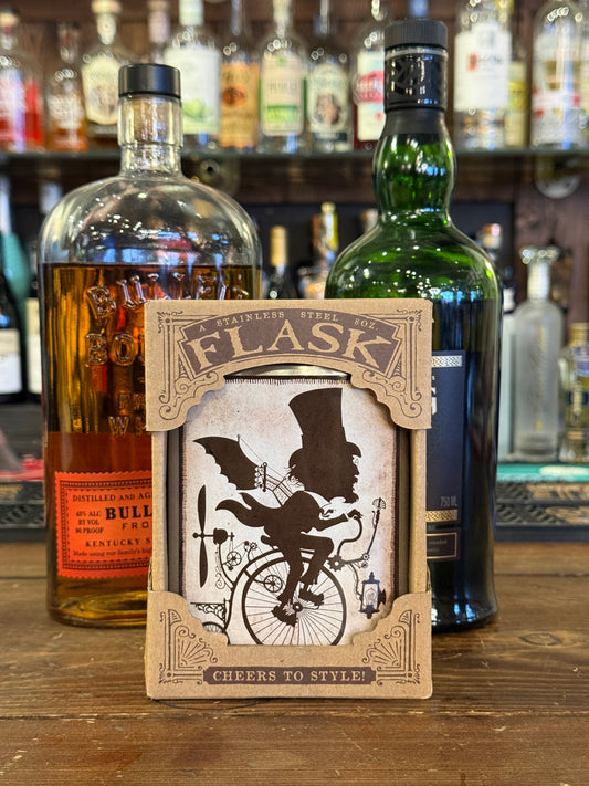 Inventor Biking Silhouette Flask