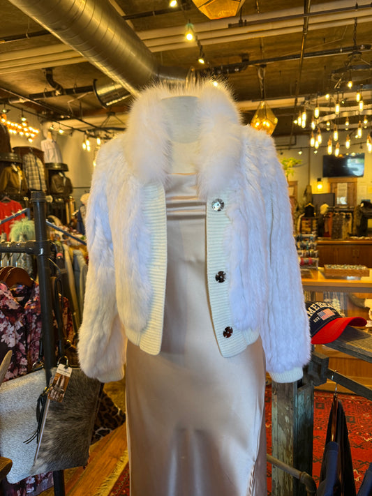 Jess Rabbit/Fox Jacket - White