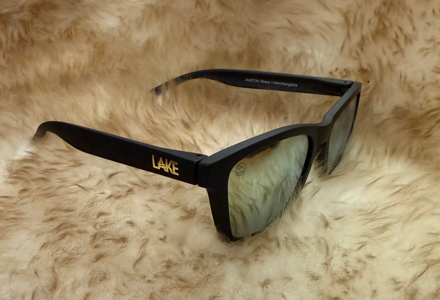 Lake Sunglasses- Austin Black/Golden Hour
