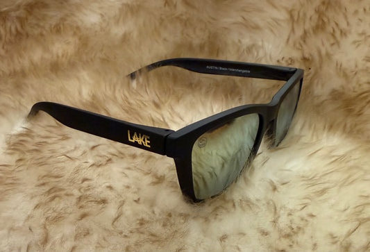 Lake Sunglasses- Austin Black/Golden Hour