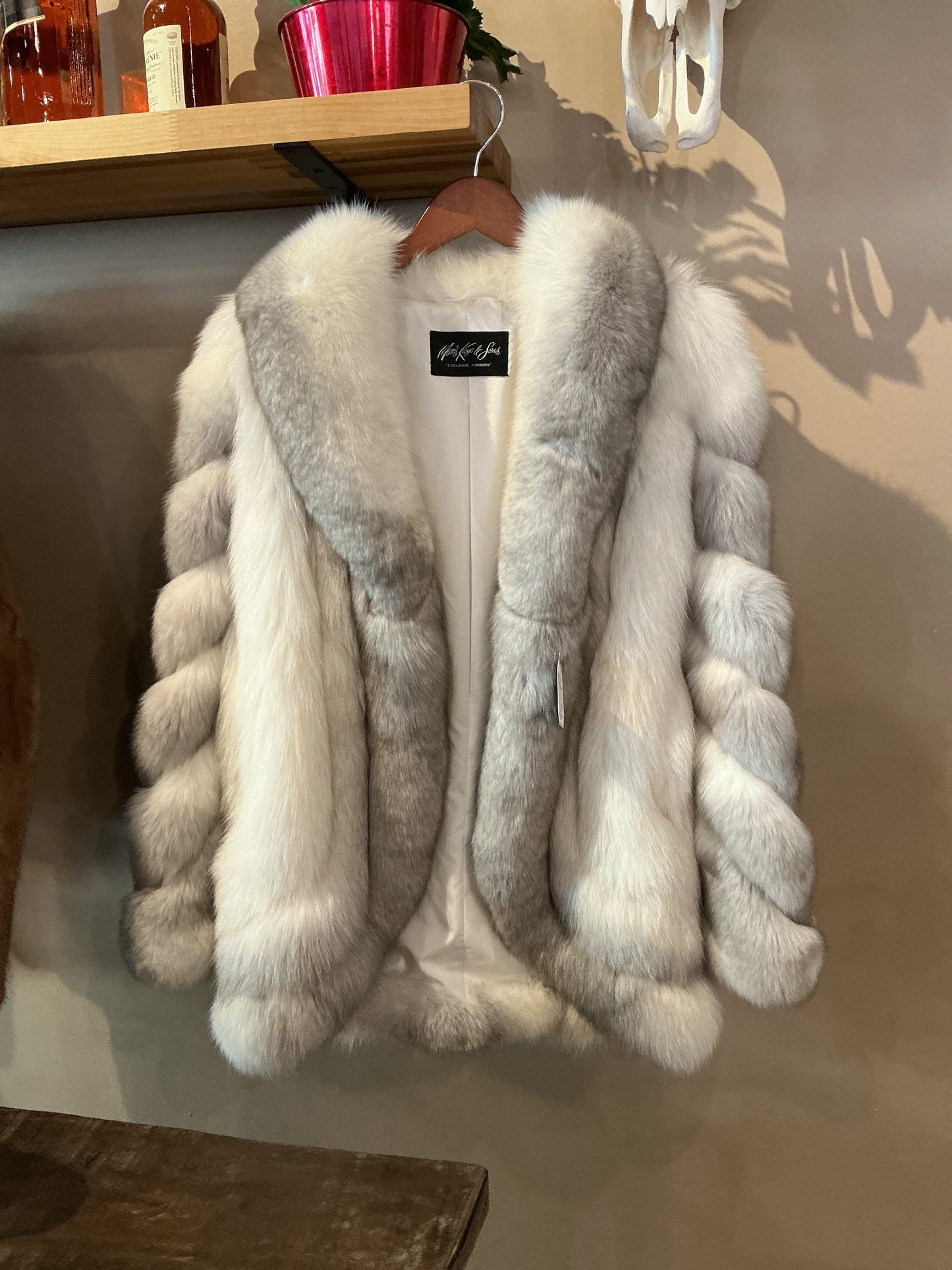 White/Cream Fox Curve Front Jacket