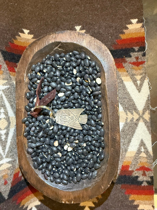 Peyote Bird Sterling Keychain With Leather