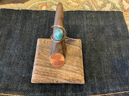 Sterling Larimar Ring
