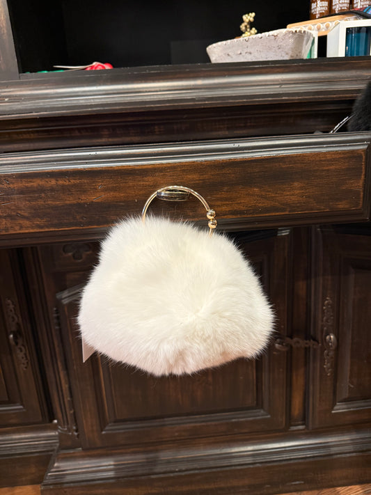 Puff Fox Purse - White
