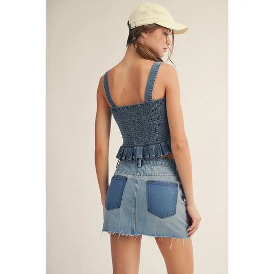 USA Denim Mini Skirt