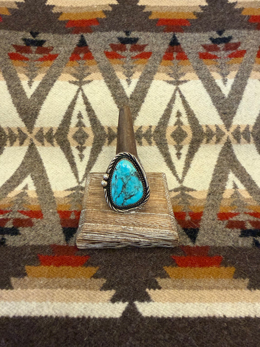 Vintage Large Turquoise Statement Ring or Scarf Slide