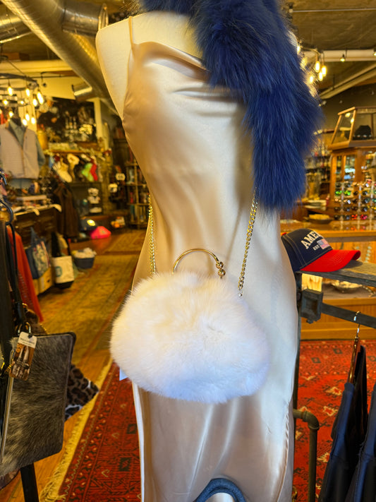 Puff Fox Purse - White