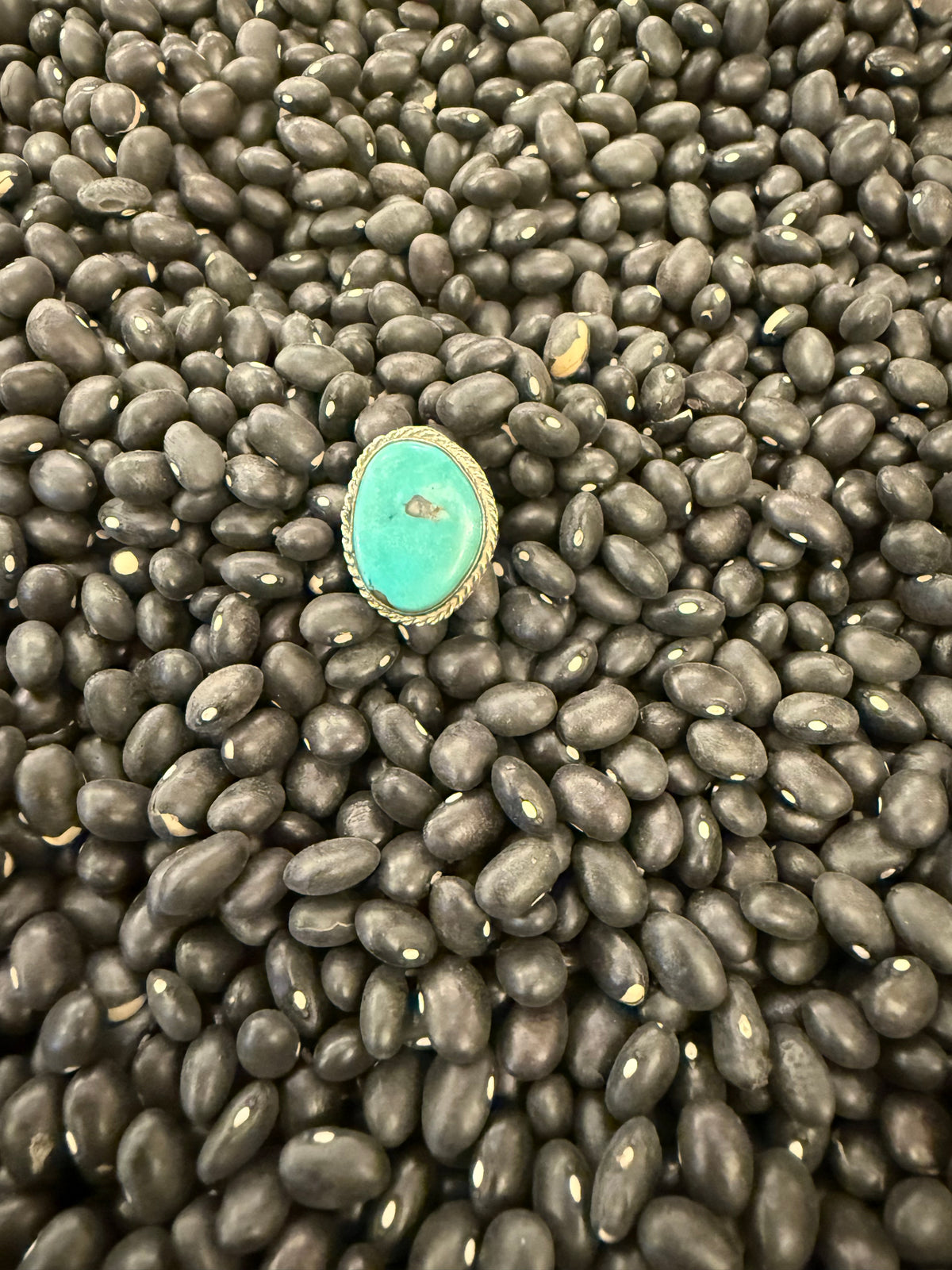 Cabochon Twisted Rope Bezel Turquoise Ring