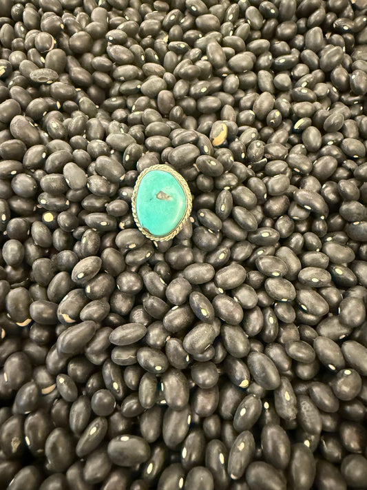 Cabochon Twisted Rope Bezel Turquoise Ring