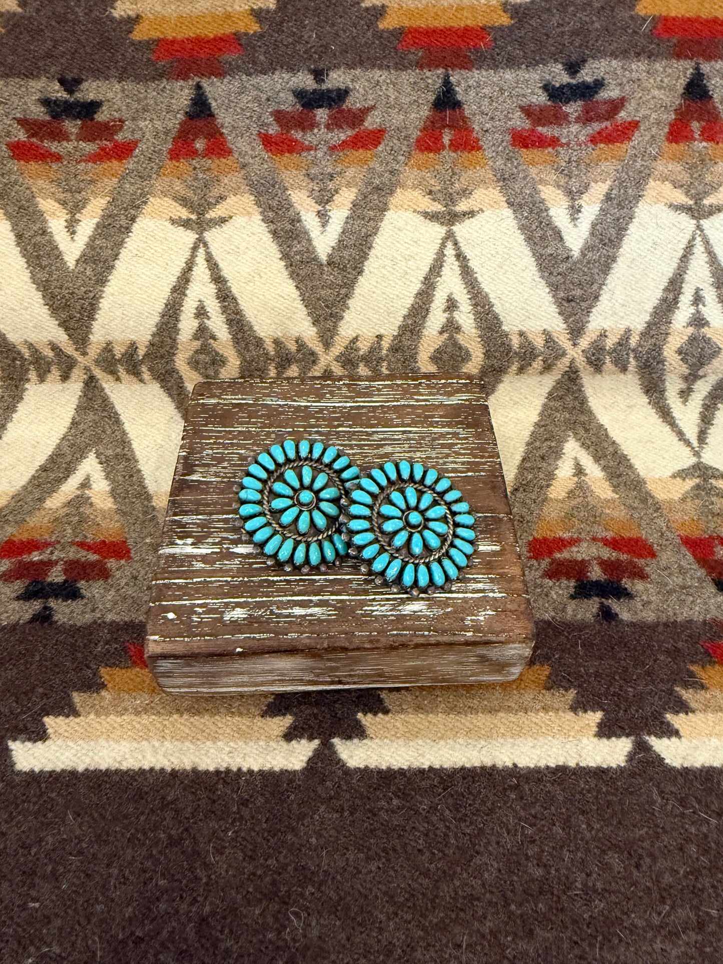 Statement Zuni Turquoise and Sterling Silver Set