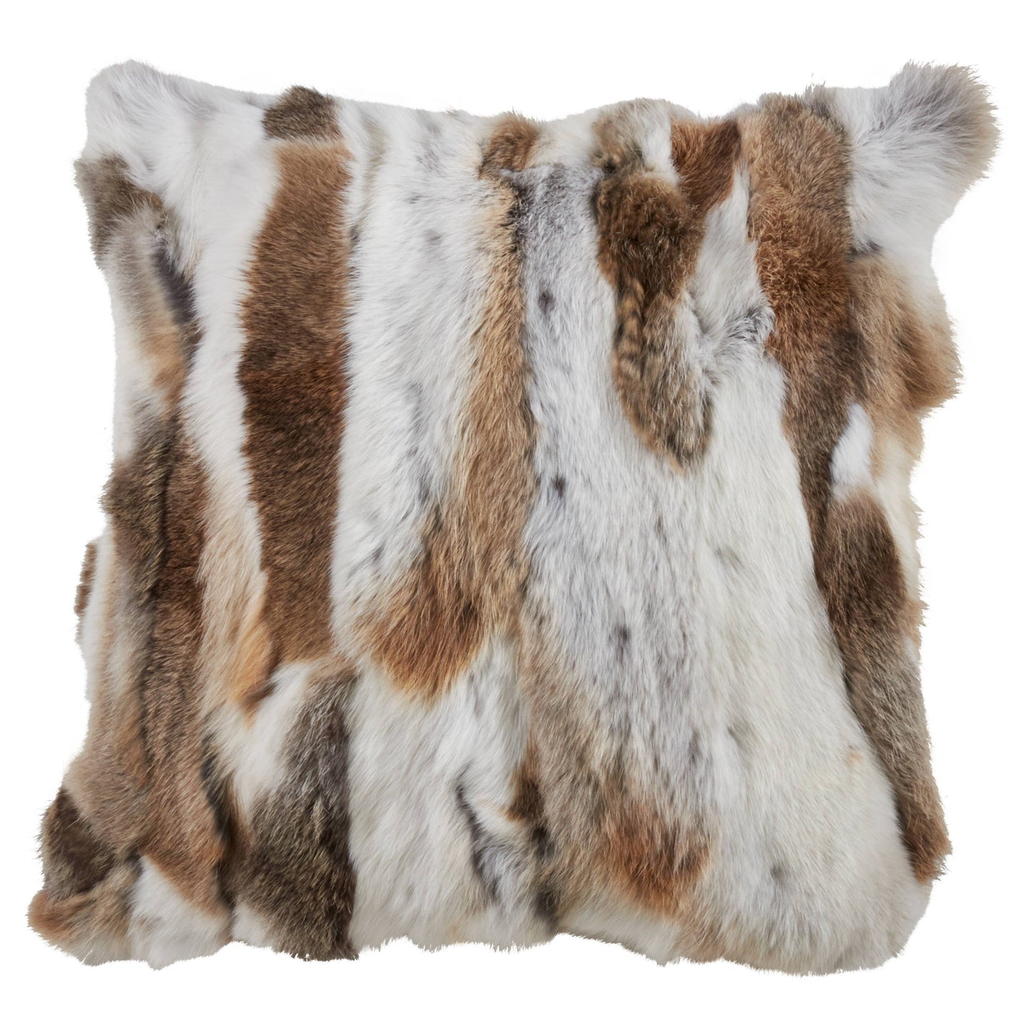 Rabbit Fur Pillow - Poly Filled - Natural