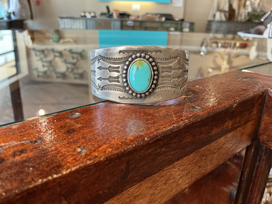 Wide Buffalo Turquoise Cuff