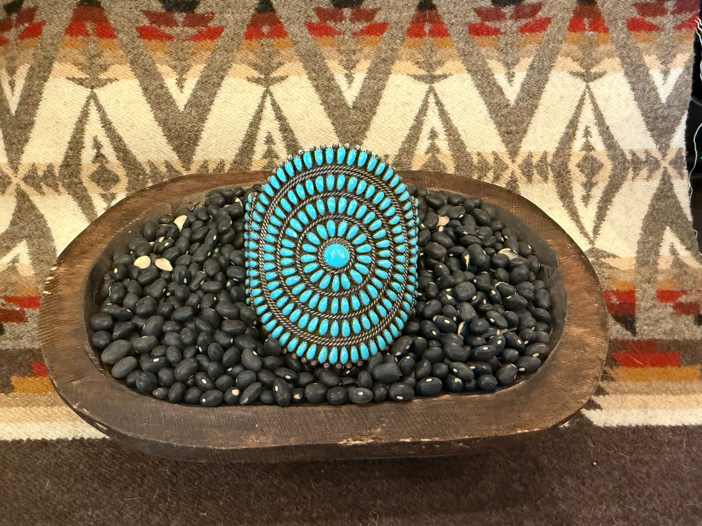 Statement Zuni Turquoise and Sterling Silver Set