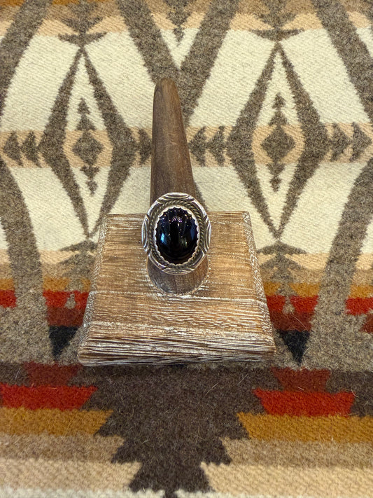 Black Onyx Oval Ring